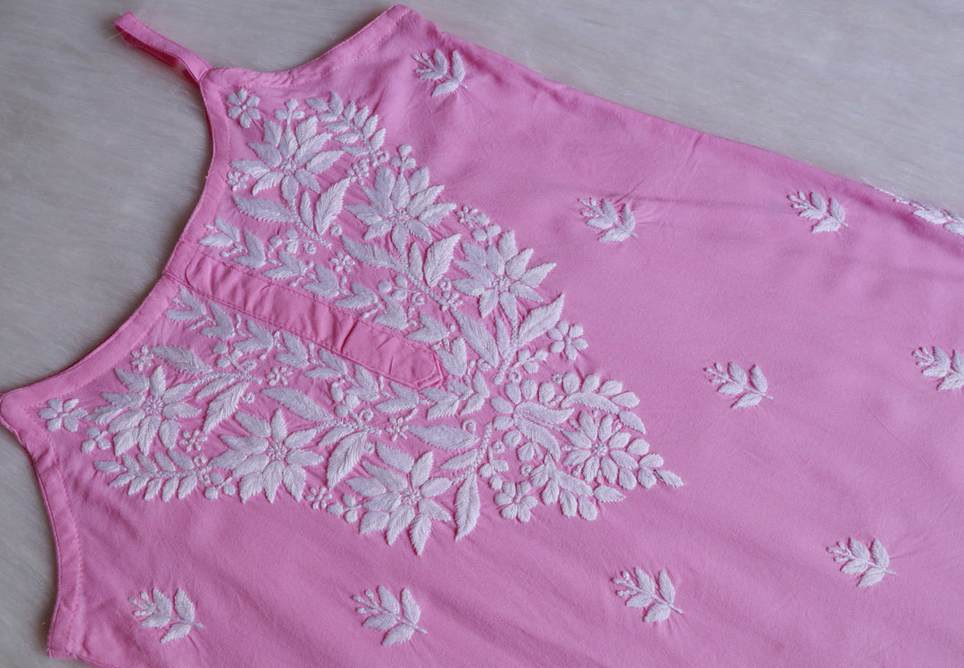 Mirha Baby Pink Short Sleeveless Kurta