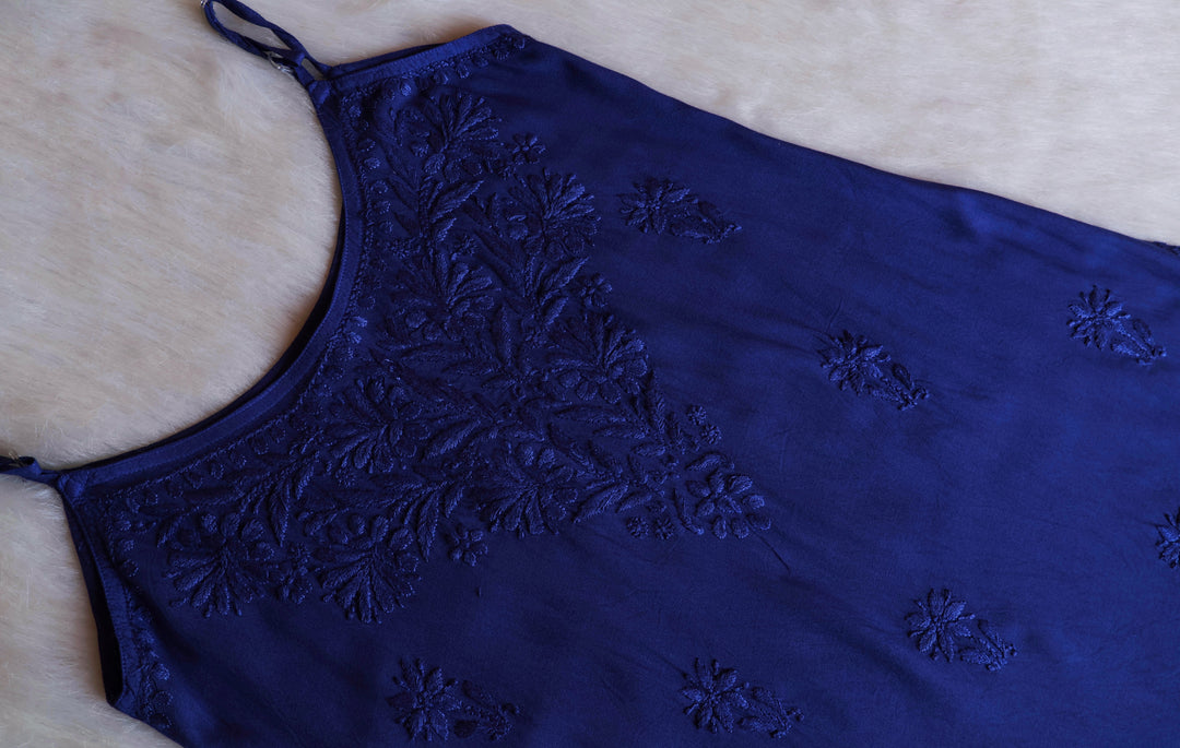 Aira Royal Blue Short Sleeveless Kurta