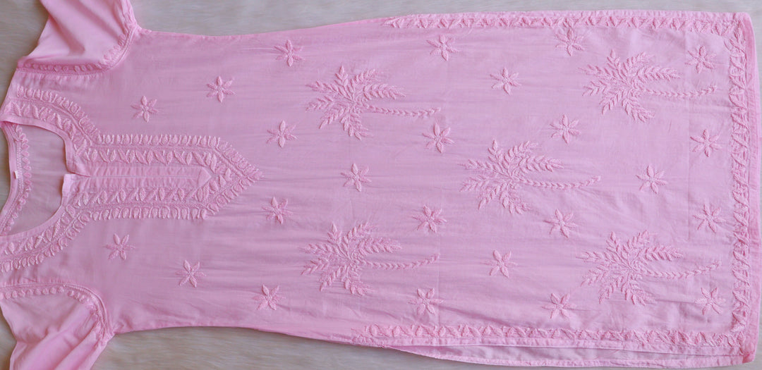 Heer Baby Pink Pure Cotton Kurta