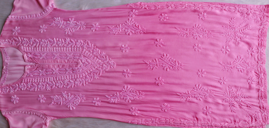 Mahnoor Baby Pink Modal Silk Kurta Set