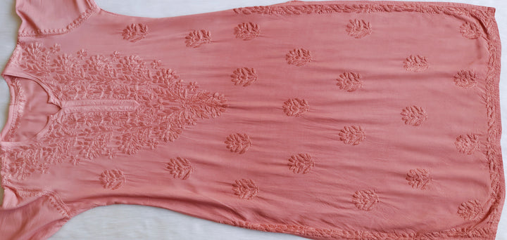 Nagma Rose Brown Long Ombre Rayon Kurta
