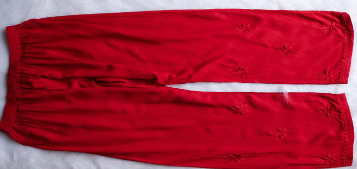 Haania Red Noodle Strap 3 Piece Kurta set