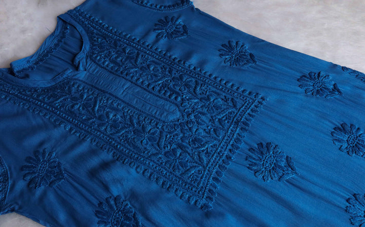 Duaa Royal Blue Modal Kurta Pant set