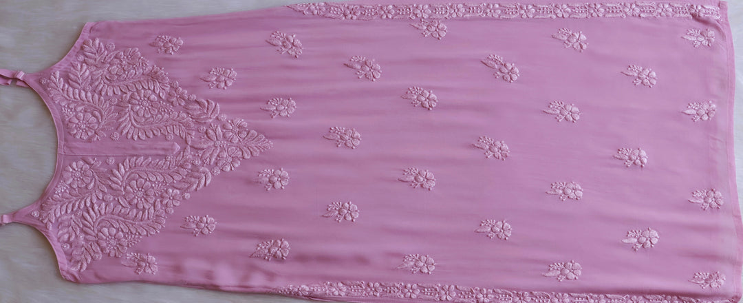 Hana Dusty Purple Long Viscose Noodle Strap Kurta