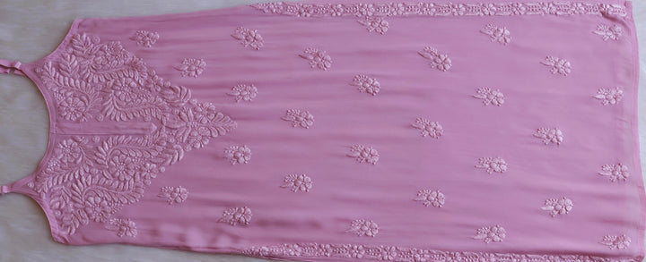 Hana Dusty Purple Long Viscose Noodle Strap Kurta