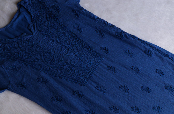 Renisa Royal Blue Soft Kota Kurta
