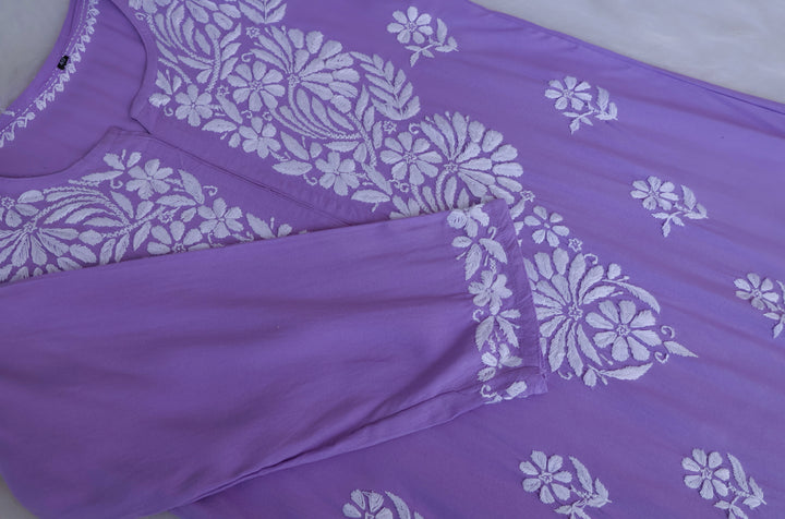 Ayesha Lavender Rayon Kurta Pant set