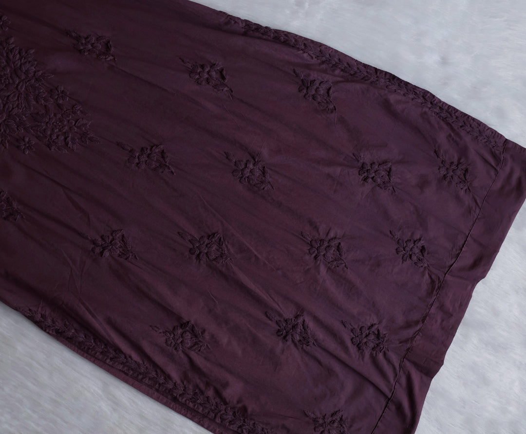 Aayat Smoky Purple Rose Cotton Kurta