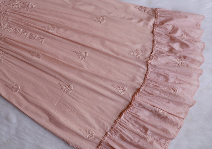 Noor Beige Pure Cotton Midi Dress