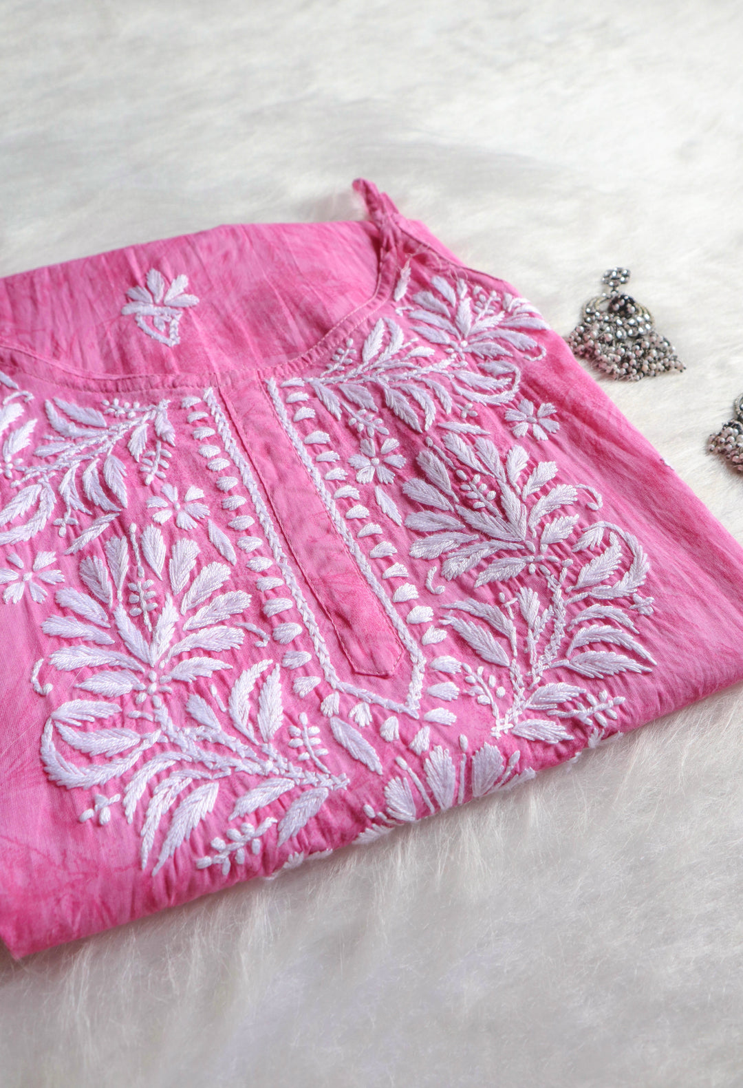 Mirha Mulmul Pink Strappy kurta