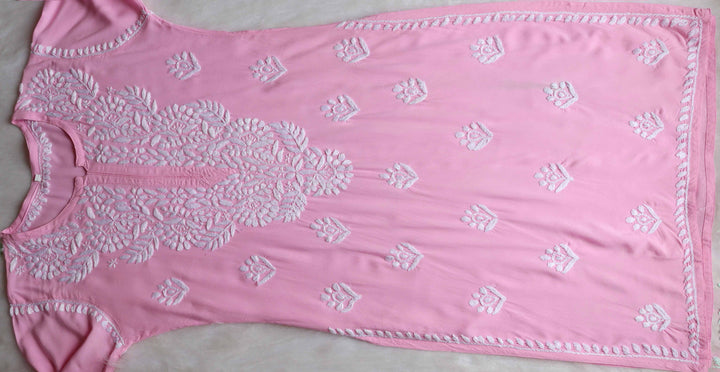 Rahaa Baby Pink Long Rayon kurta