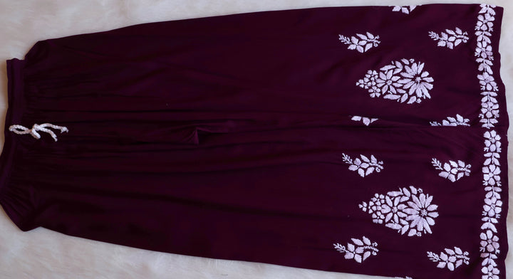 Amaara Deep Purple Rayon Kurta Set