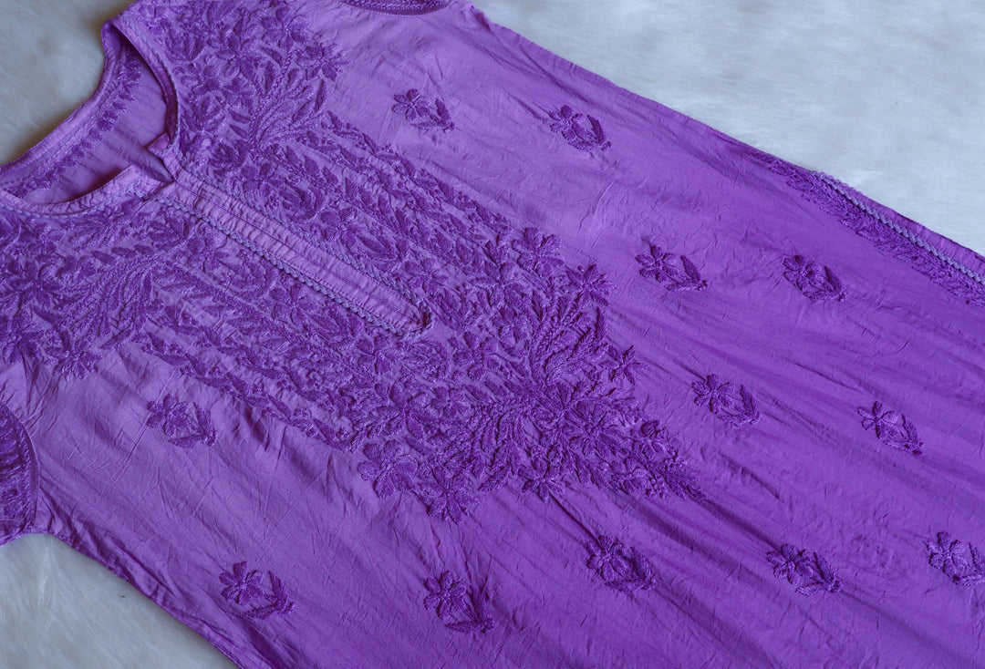 Ruhaab Deep Purple Pure Chanderi set