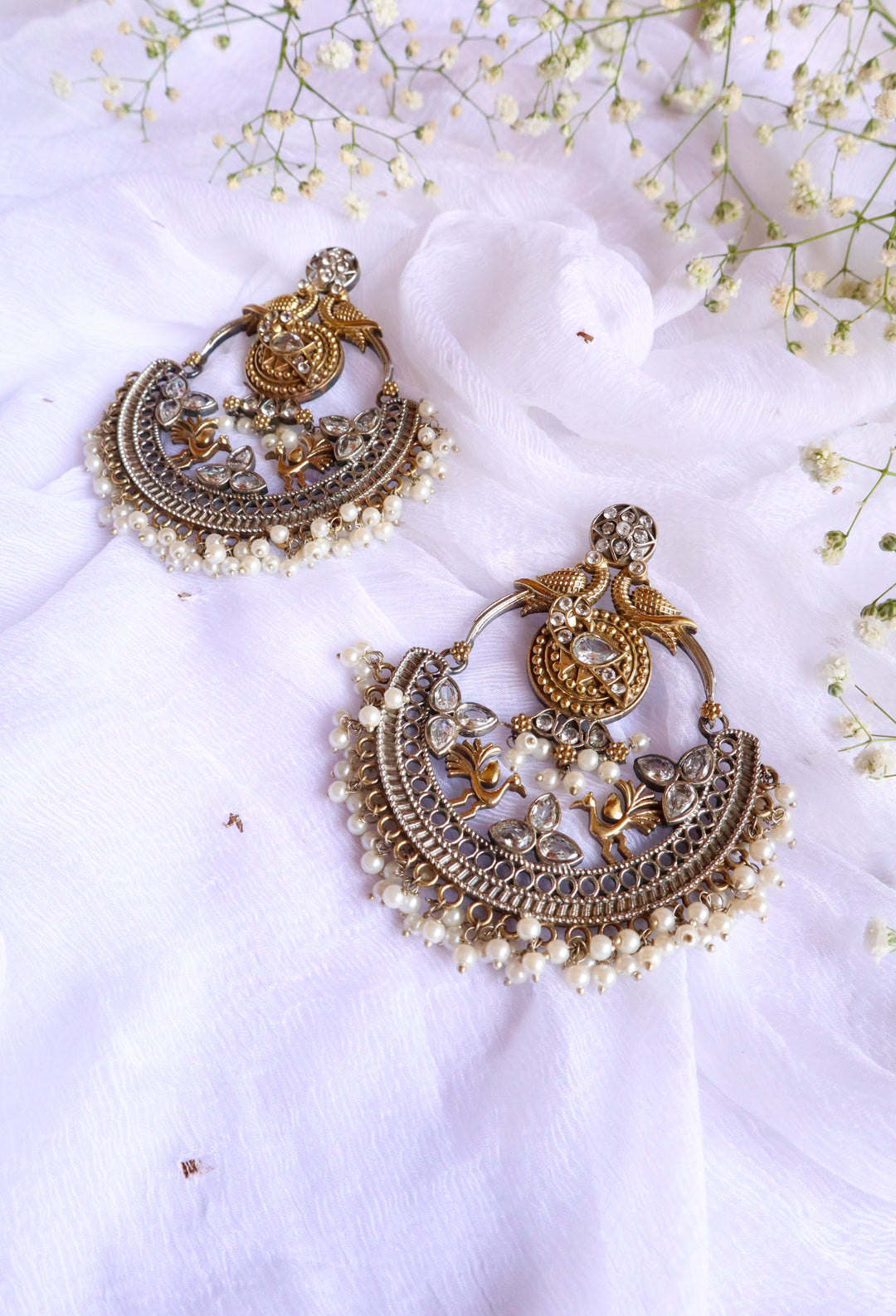 Chunky Dual Toned Heavy Chandbali