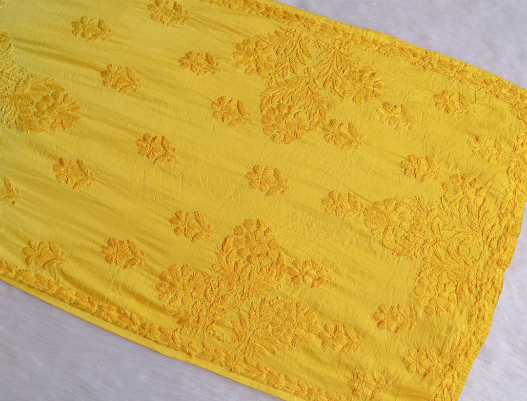 Dilnoor Lemon Yellow Chanderi Ombre Kurta