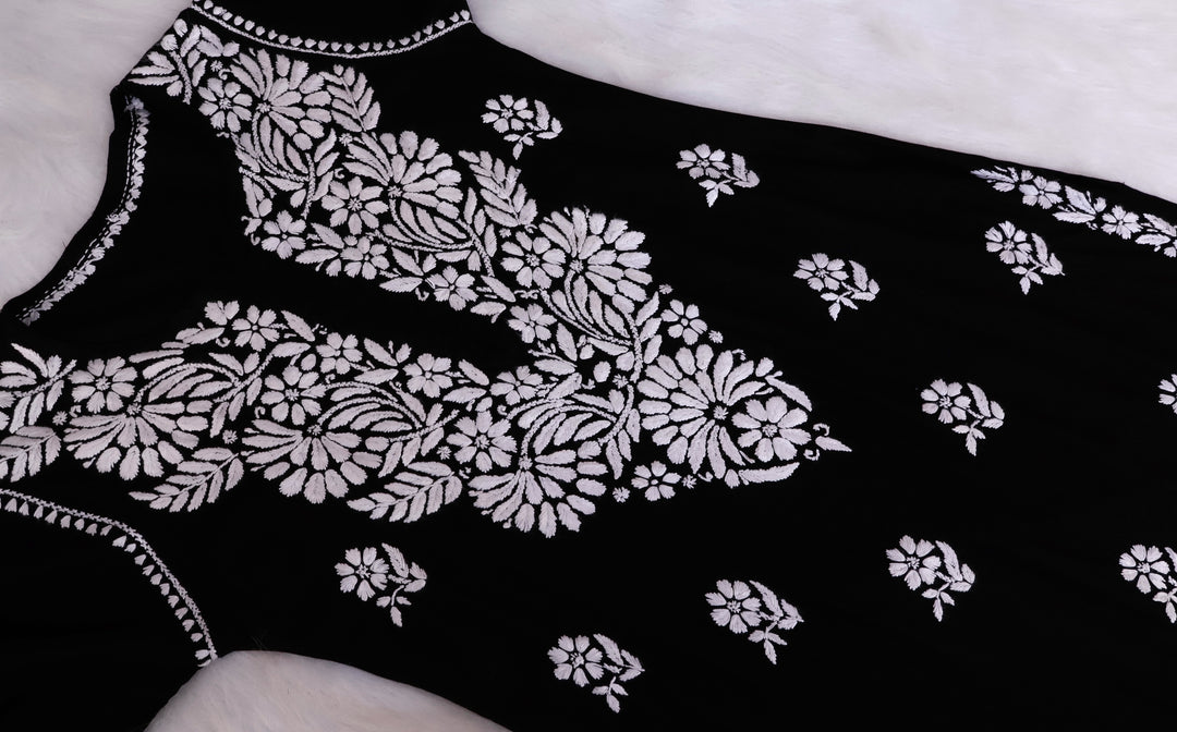 Ayesha Black Rayon Kurta Pant set