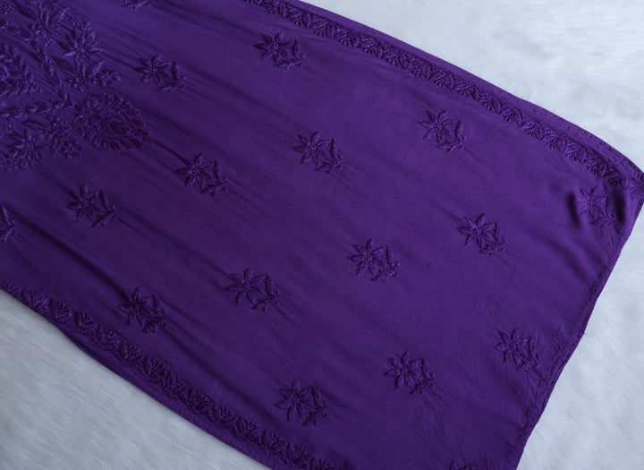 Alfiya Purple Long Ombre Rayon Kurta