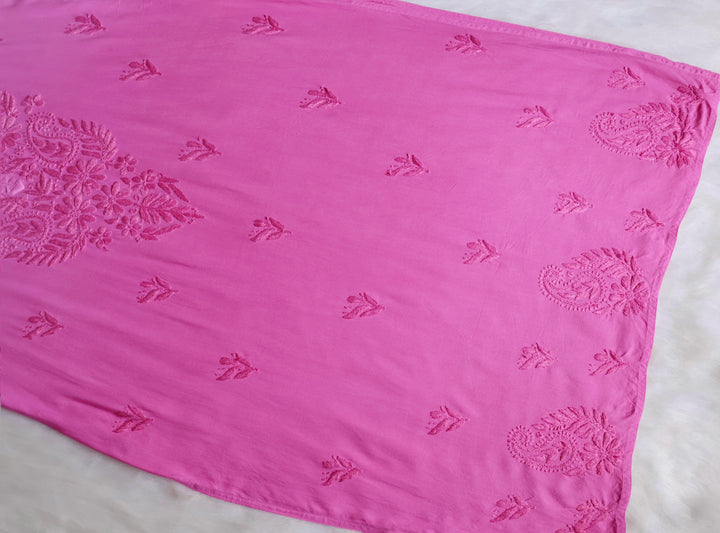 Zahrah Pink Ombre Long Rayon Kurta