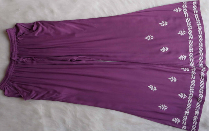 Raaha Dusty Purple Sleeveless Rayon Kurta Pant set