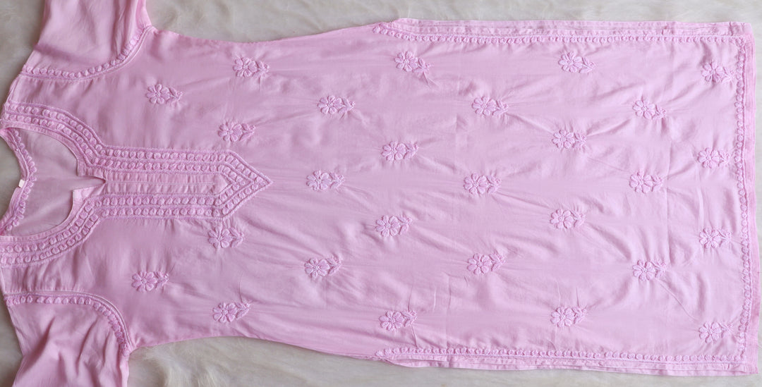 Saleha Baby Pink Cotton Kurta