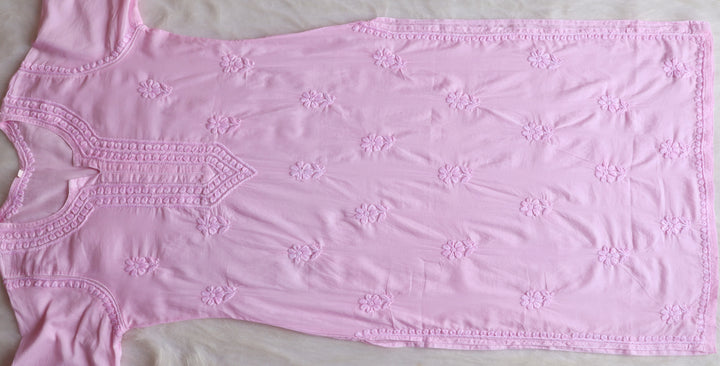 Saleha Baby Pink Cotton Kurta