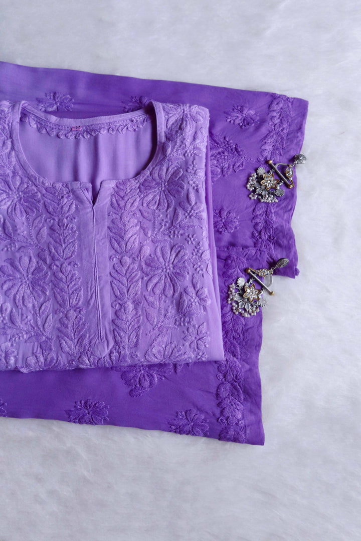 Farhaa Purple 2 piece Rayon set