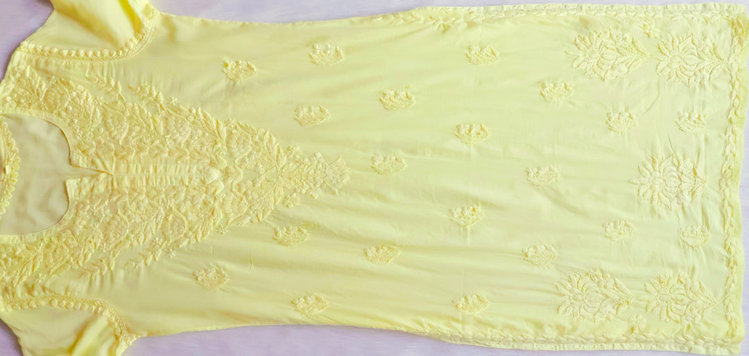 Mariam Pastel Yellow Pure Cotton Kurta