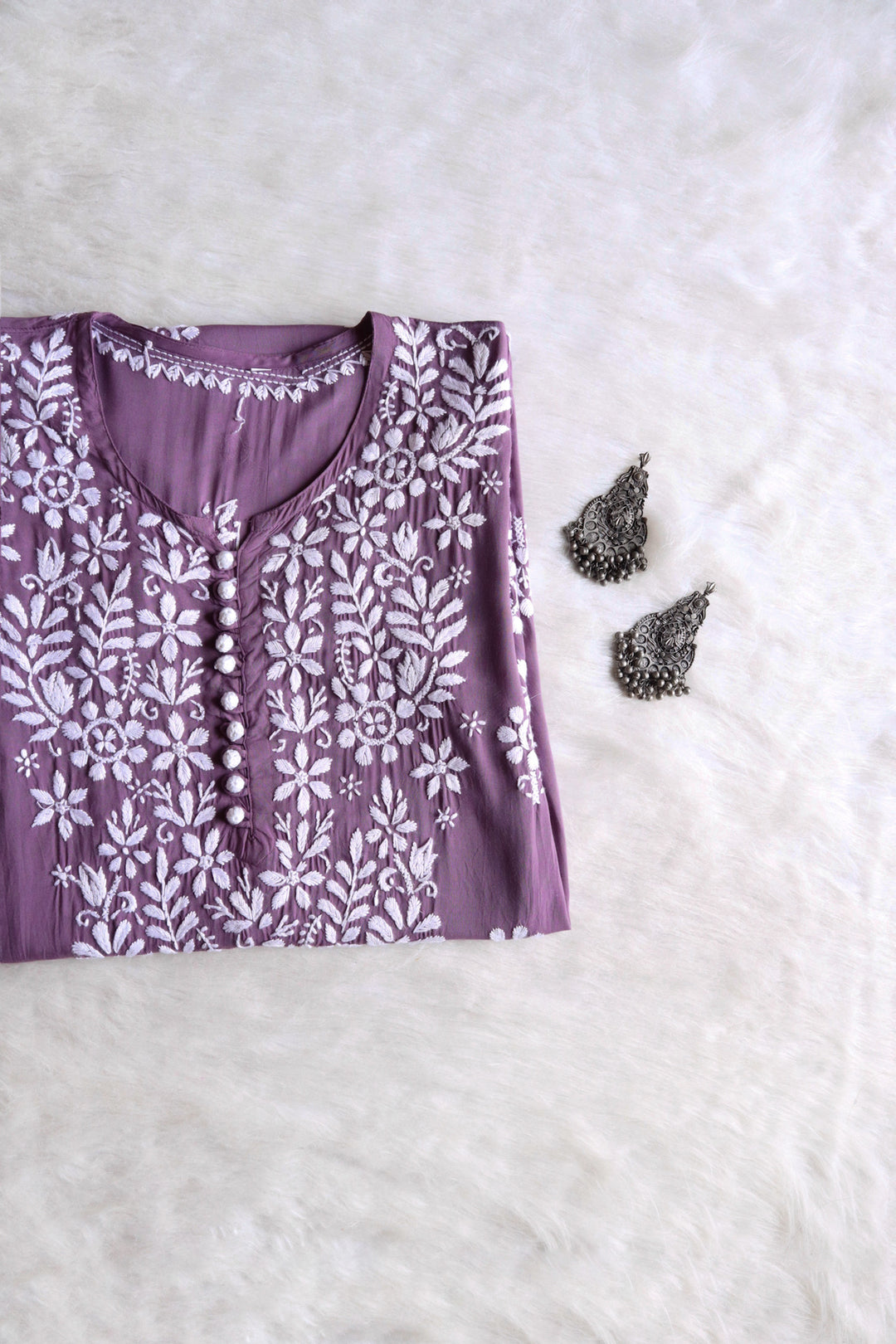 Duaa Dusty Purple Long Modal Kurta