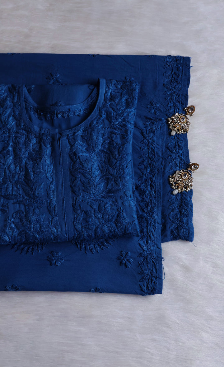Zobia Royal Blue 2 piece Rayon set