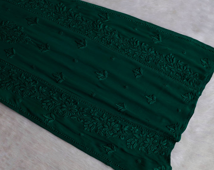 Mahnoor Deep Green Viscose Georgette Kurta