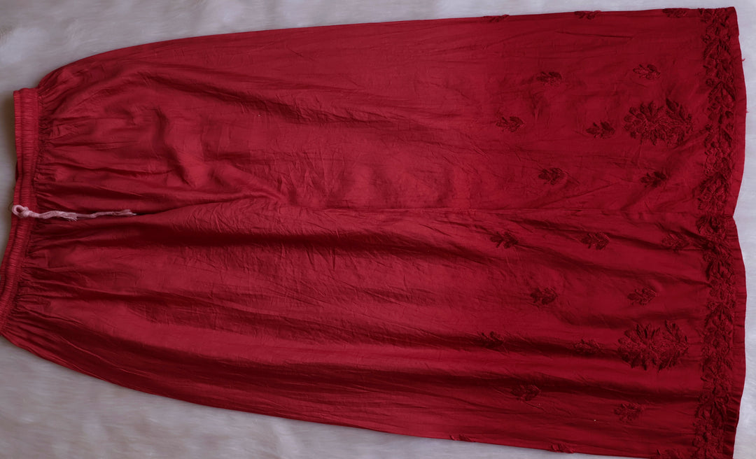 Jannat Maroon Pure Chanderi set