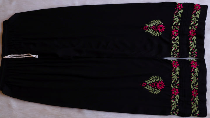 Firdaus Black & Deep Pink Modal Kurta Set