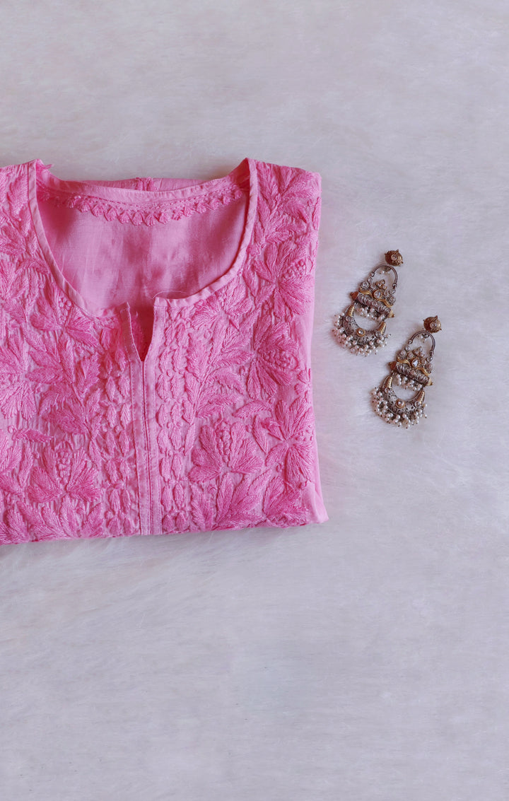 Alanah Baby Pink Chanderi Kurta