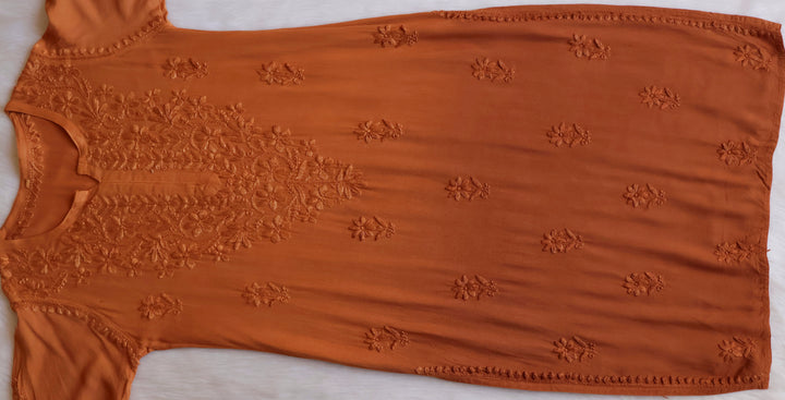 Sana Mustard Ombre Long Rayon Kurta