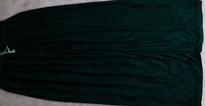 Naida Bottle Green 2 piece Rayon Mukaish set