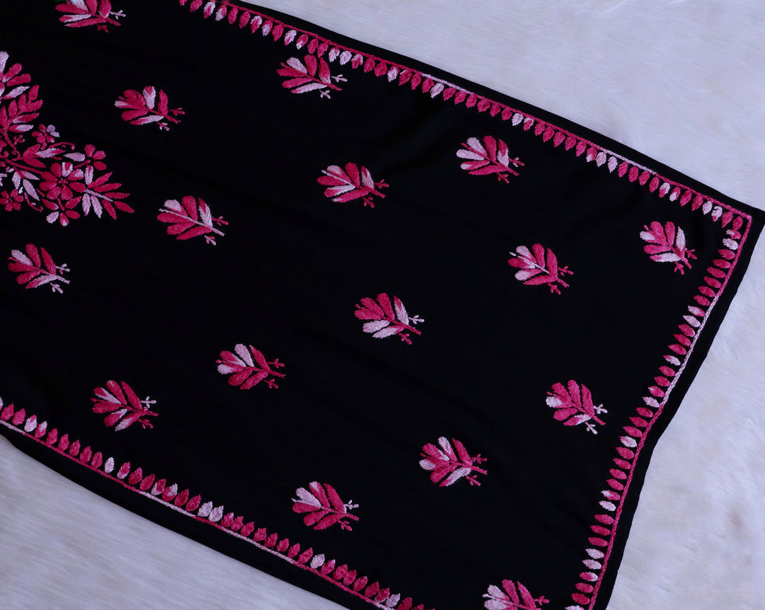 Sanam Black & Hot Pink Ombre Long Rayon Kurta