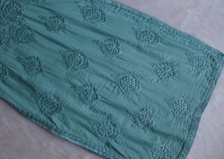 Alfiya Sage Green Pure Chanderi set