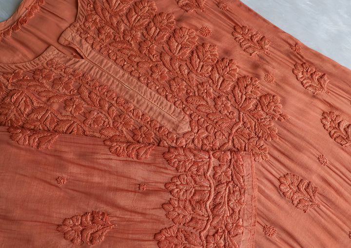 MehrNaaz Camel Beige Pure Muslin Kurta