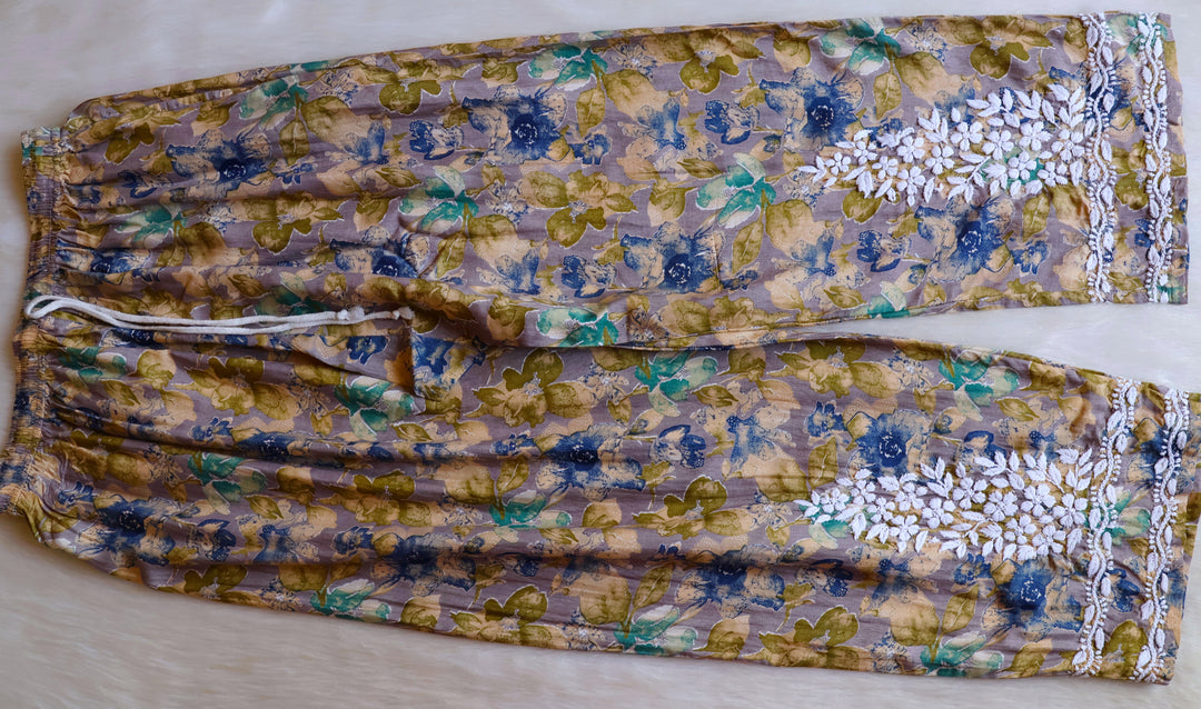 Duaa Blue Pure Muslin Floral Sleeveless Set
