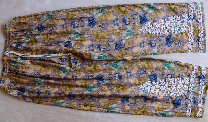 Duaa Blue Pure Muslin Floral Sleeveless Set