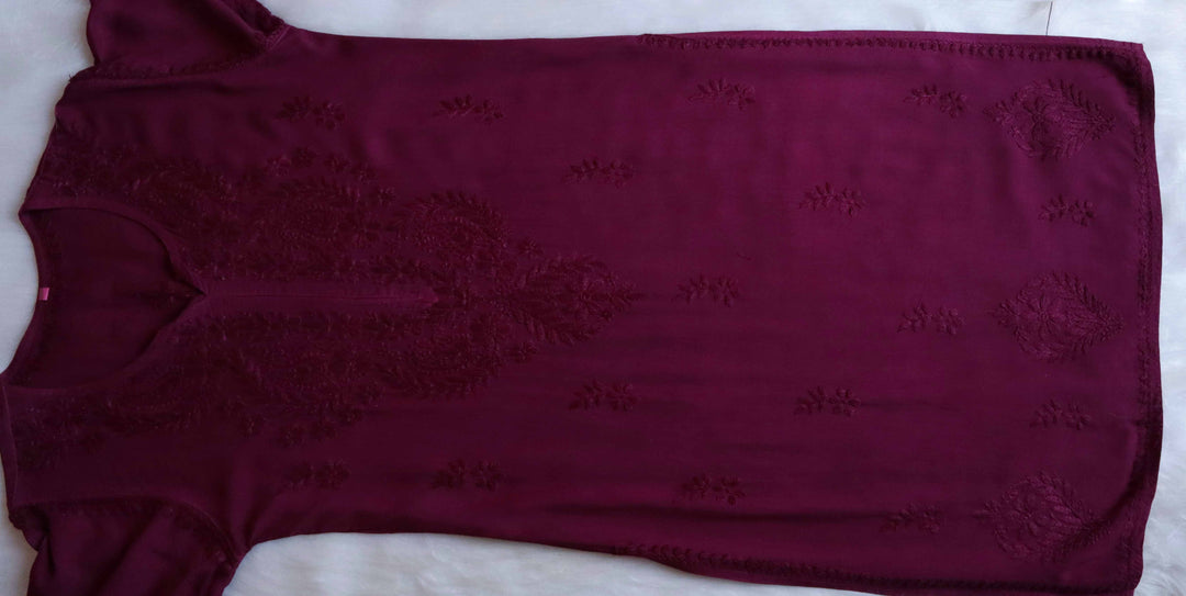 Nazakat Plum 2 piece Rayon set