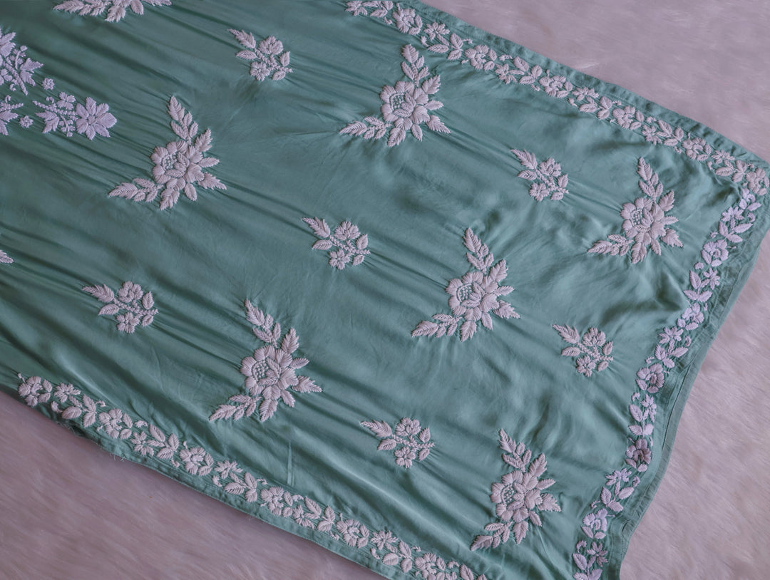 Mahnoor Sage Green Modal Silk Kurta Set