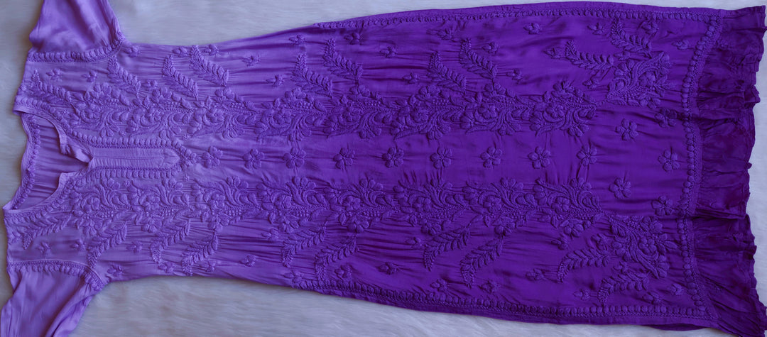 Yalina Purple Pure Muslin Kurta