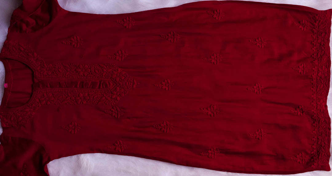 Zimra Luxe Maroon 3 Piece Pure Chanderi set