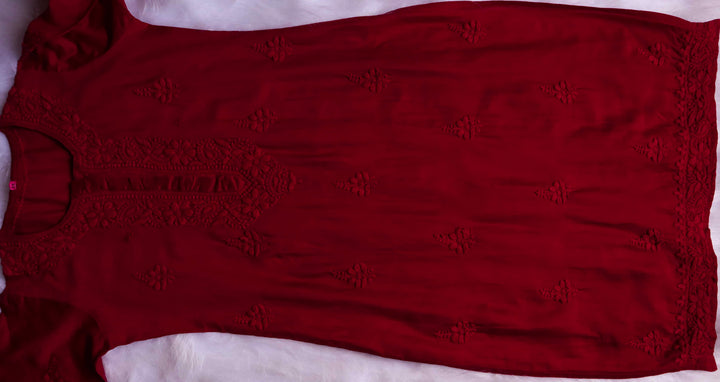 Zimra Luxe Maroon 3 Piece Pure Chanderi set