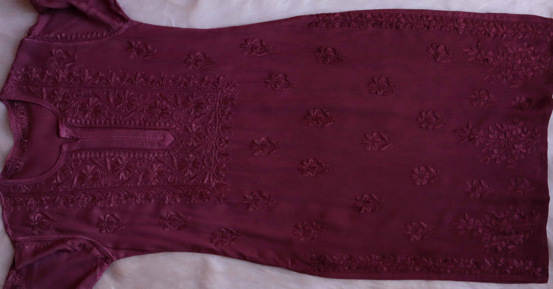 Aayat Smoky Purple Rayon Kurta Pant set
