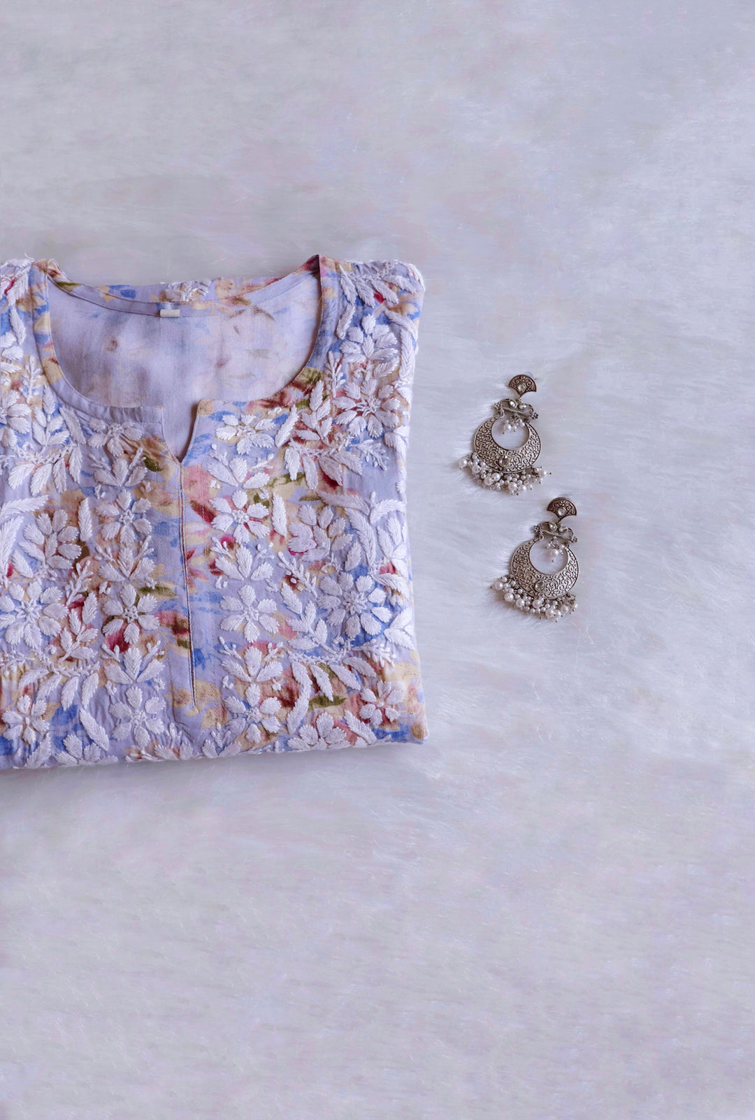 Maryam Lavender Long Modal Kurta