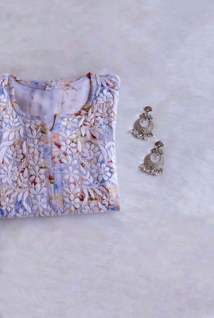 Maryam Lavender Long Modal Kurta