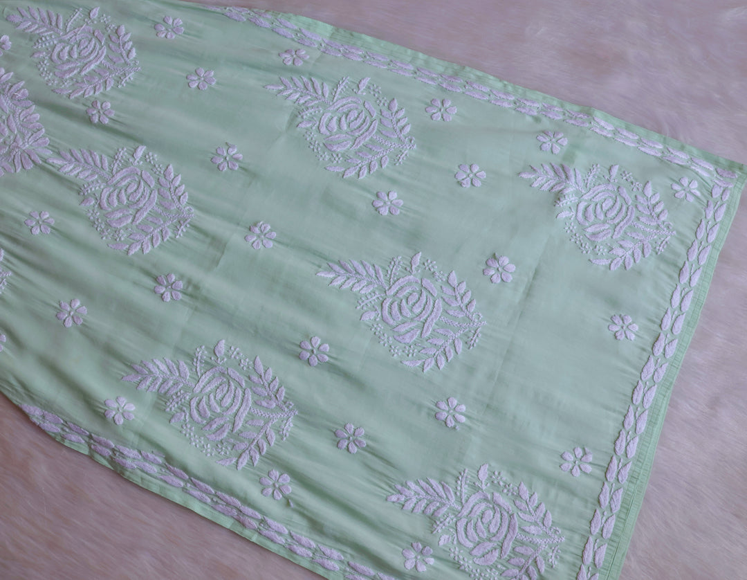 Anaisha Pastel Green Silk Crepe Kurta set