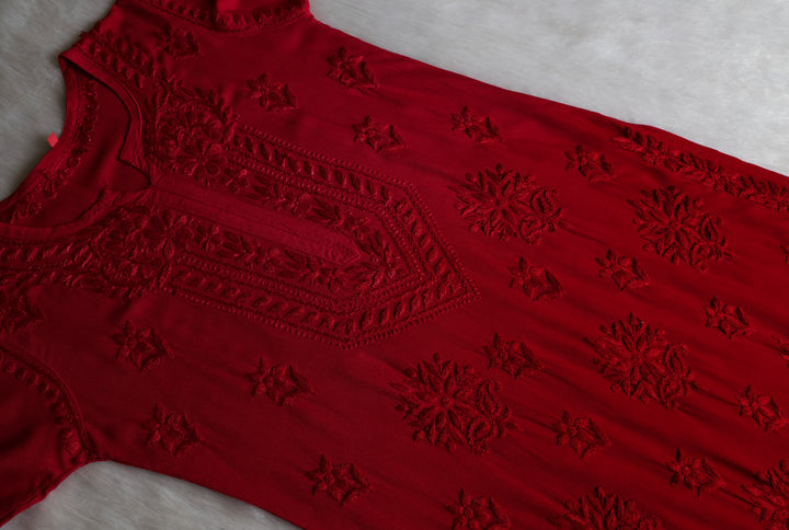 Nagma Maroon 2 piece Rayon set